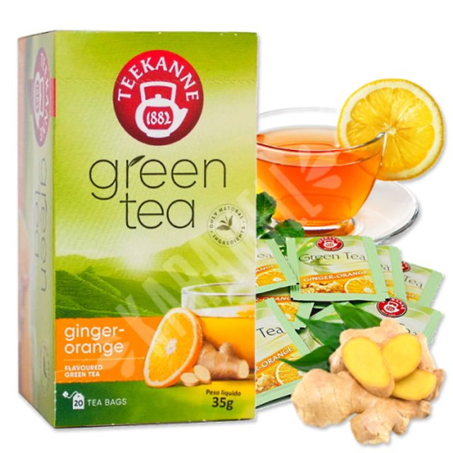 Chá Verde com Gengibre e Laranja - Teekanne - Importado Alemanha