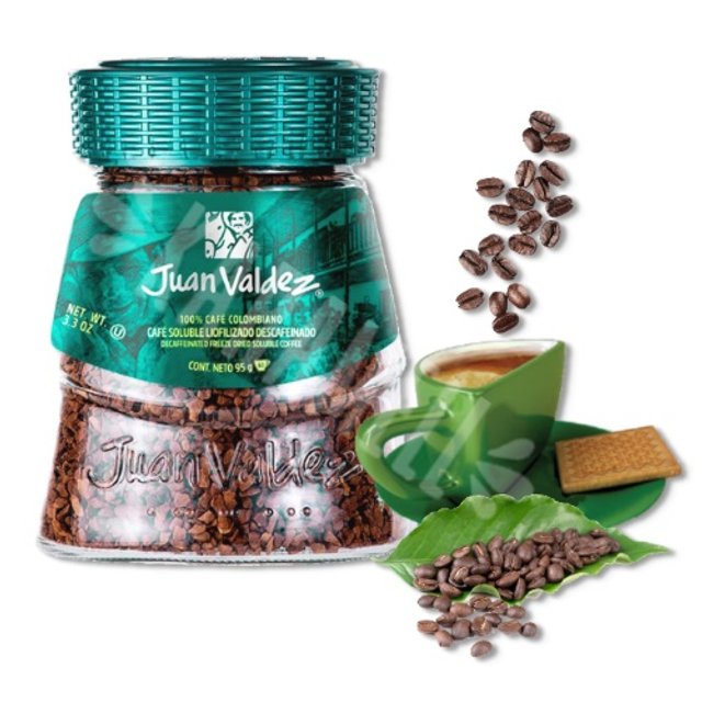 Café Solúvel Liofilizado Descafeinado - Juan Valdez - Importado Colômbia