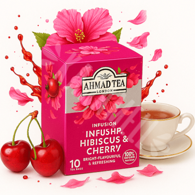 Chá Infusion Rosehip & Hibiscus & Cherry Ahmad Tea - Emirados Árabes