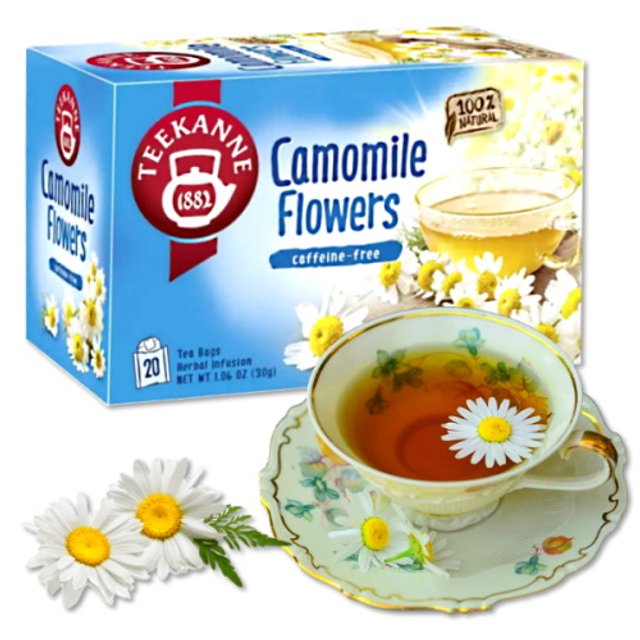Chá Camomile Flowers Caffeine-Free - Teekanne - Importado Alemanha