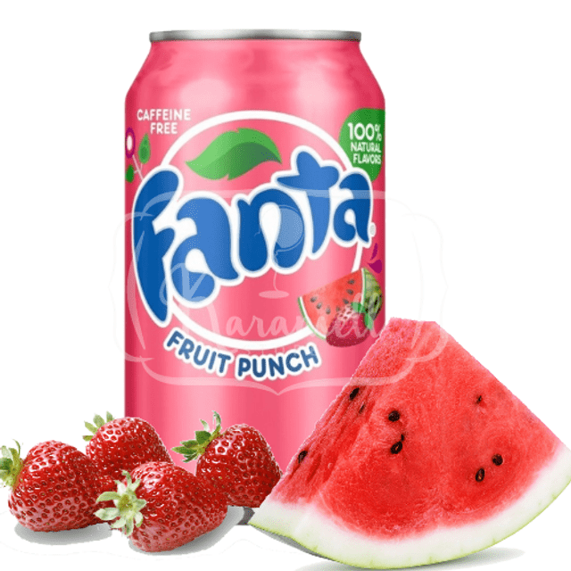 Fanta Fruit Punch - Refrigerante Morango & Melancia - Importado dos Estados Unidos