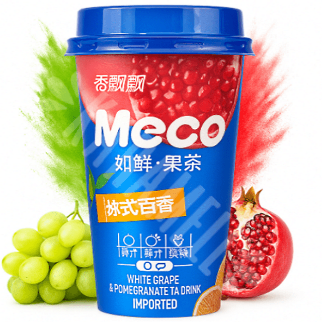 Meco Chá Bebida com Uva Branca e Romã - Importado