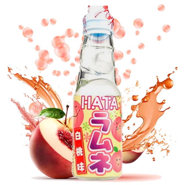 Refrigerante Ramune Sabor Pêssego - Importado