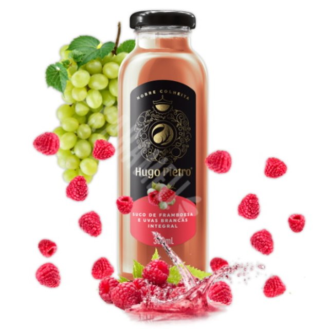 Suco de Framboesa e Uvas Brancas Integral - Hugo Pietro