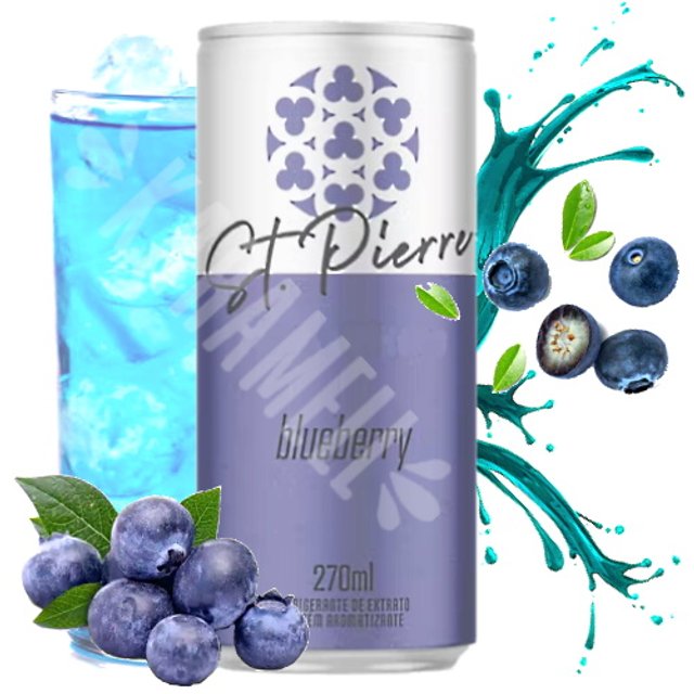 Refrigerante Premium Sabor Blueberry - St Pierre