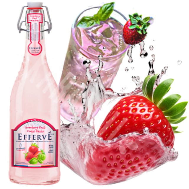 Água Com Gás Saborizada Strawberry Basil - Effervé - França