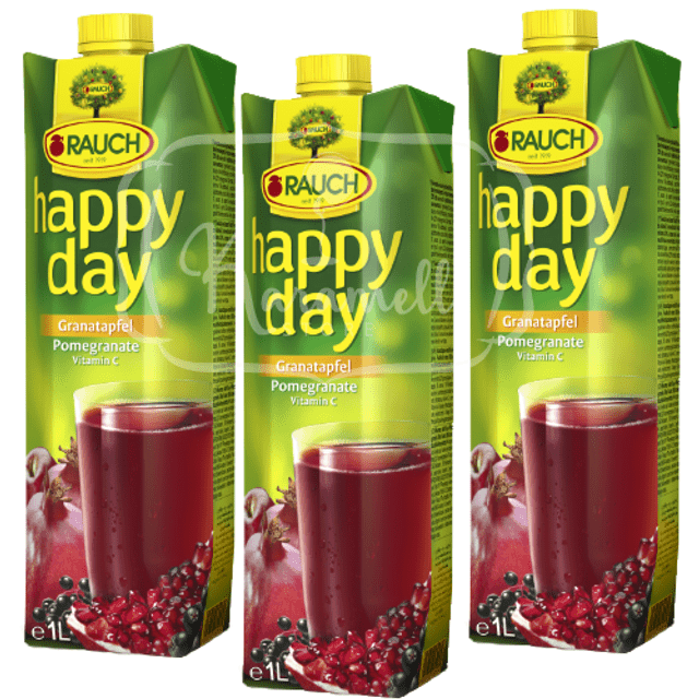 Happy Day Pomegranate - ATACADO 3 Sucos de Romã - Importado Áustria