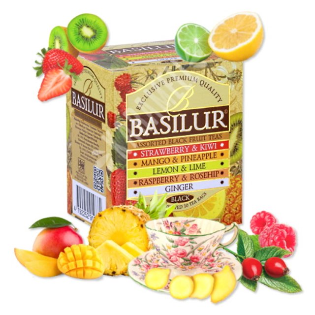 Chá Basilur - Assorted Black Fruits Teas - Importado Sri Lanka