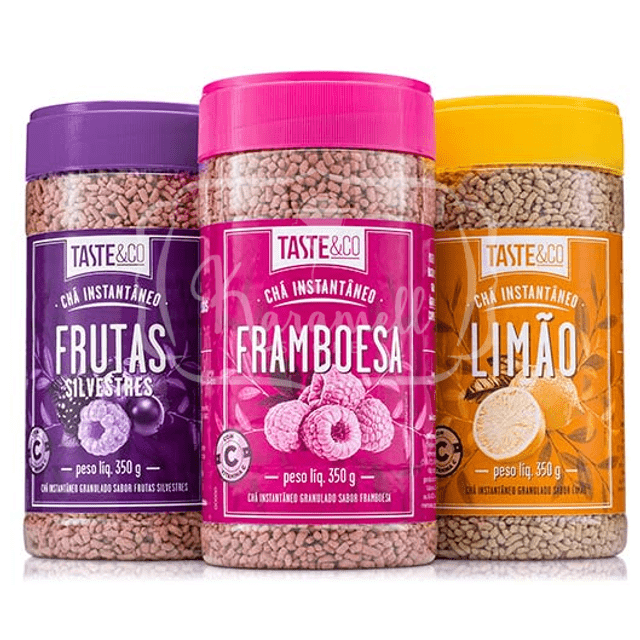 Kit 3 Itens Chá Taste&CO; - Frutas Silvestres + Framboesa + Limão