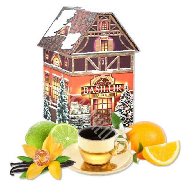 Chá em Lata Basilur - Tea Christmas House - Importado Sri Lanka