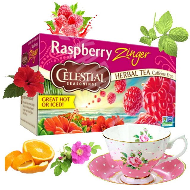 Herbal Tea Raspberry Zinger - Chá Celestial - Importado EUA
