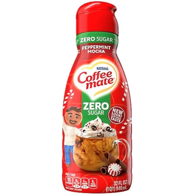 Bebida Coffee Mate Peppermint Mocha Zero Sugar - Importado EUA