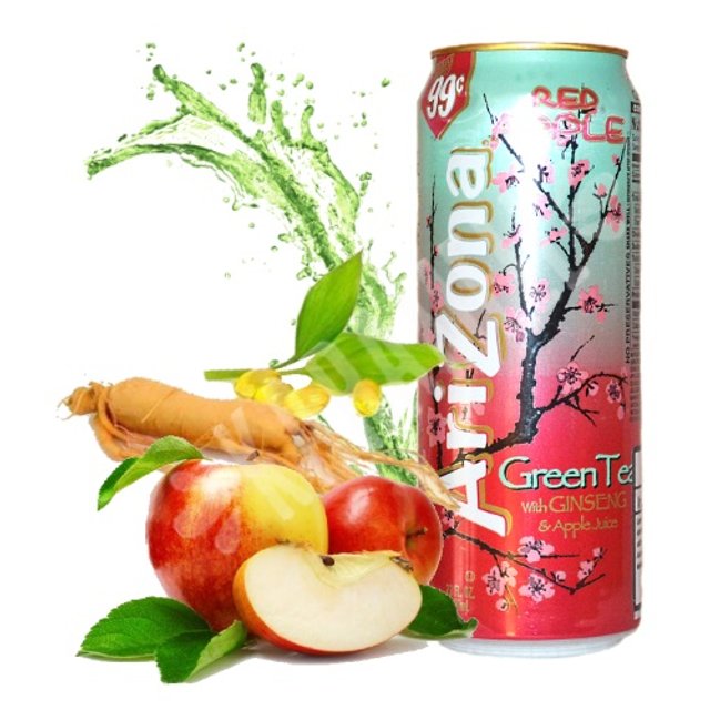 Arizona Green Tea com Ginseng e Suco de Maça - USA
