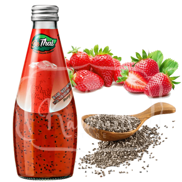 Suco com Chia - Bethai Seed Drink - Sabor Morango