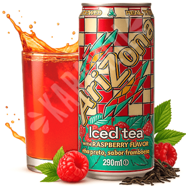 Chá Preto Sabor Framboesa Iced Tea - Arizona