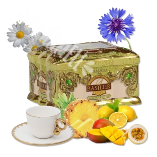 Chá em lata Basilur - Treasure Onyx - Importado Sri Lanka