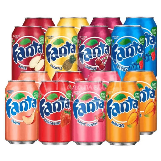 Fanta Melhores Sabores Criados - 16 Unidades - Refrigerantes Importados Estados Unidos
