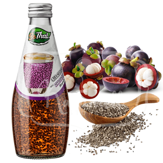 Suco com Chia - Bethai Seed Drink - Sabor Mangostim