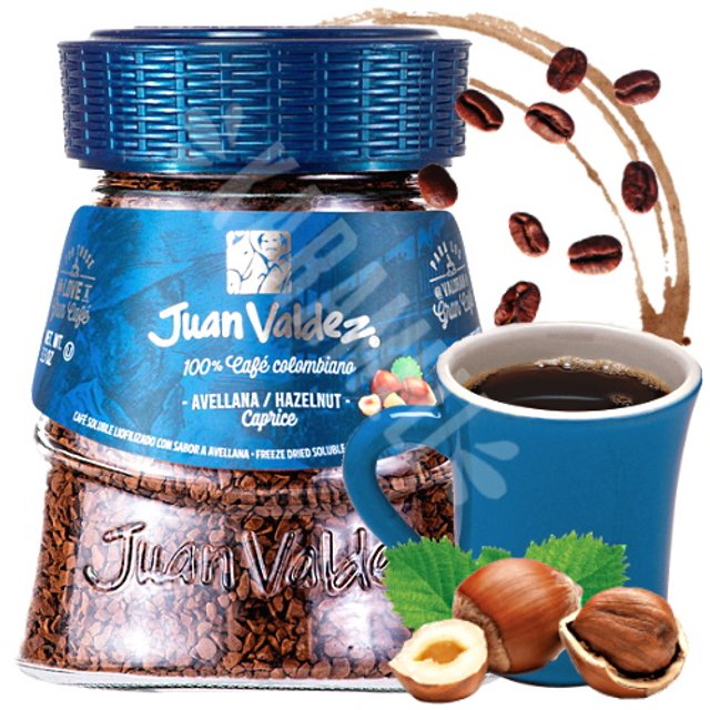 Café Solúvel Liofilizado Juan Valdez Caprice Sabor Avelã - Colômbia
