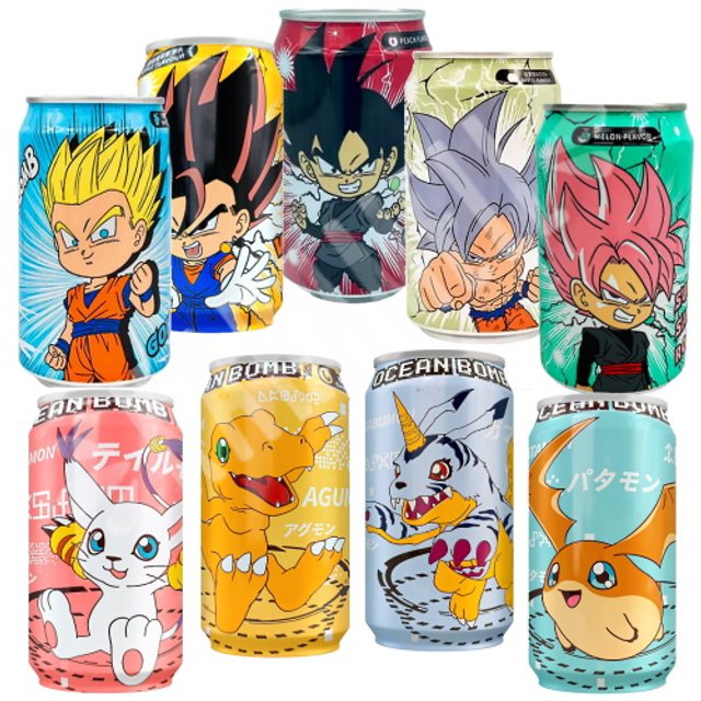 Kit Box 9 Refrigerantes Anime Series - Importado