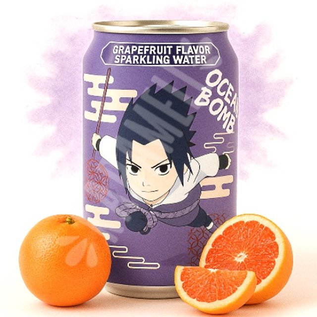 Refrigerante Ocean Bomb Grapefruit Flavor Naruto Shippuden - Importado