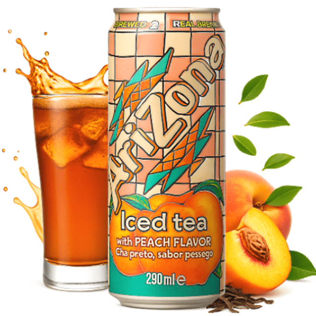 Chá Preto Sabor Pêssego Iced Tea - Arizona