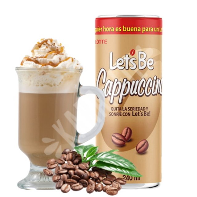 Bebida de Café 240ml Let's Be Cappuccino - Lotte - Coreia