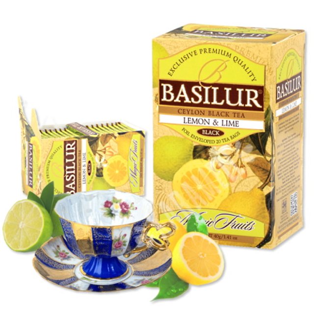 Chá Basilur - Ceylon Black Tea Lemon & Lime - Sri Lanka