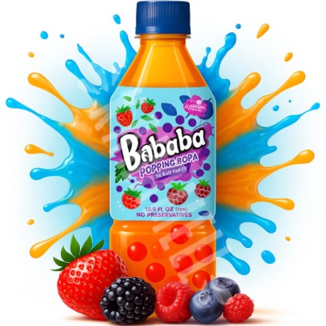 Chá Bobaba Popping Boba Mixed Berry - Importado