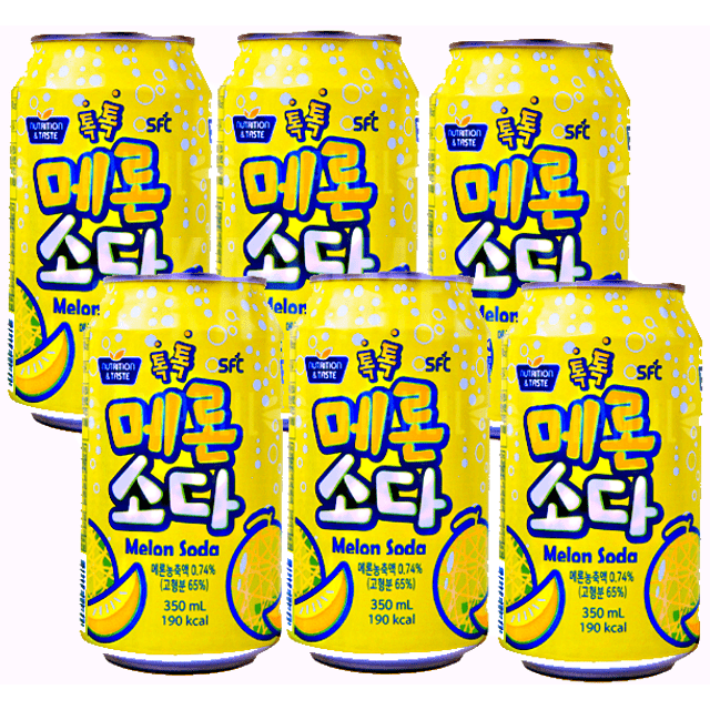 Refrigerante Coreano Melon Soda - ATACADO 6X - Importado Coréia