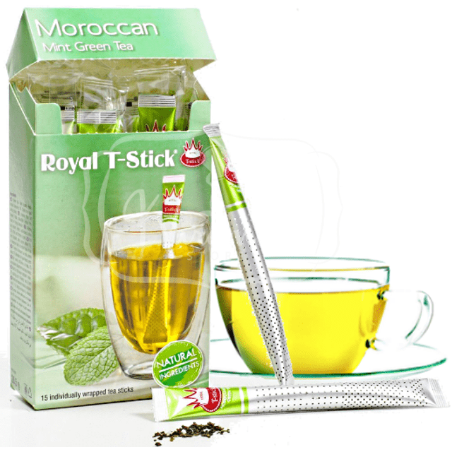 Royal T-Stick Moroccan Mint Green Tea - Chá Verde & Menta Em Bastão - Importado da Holanda