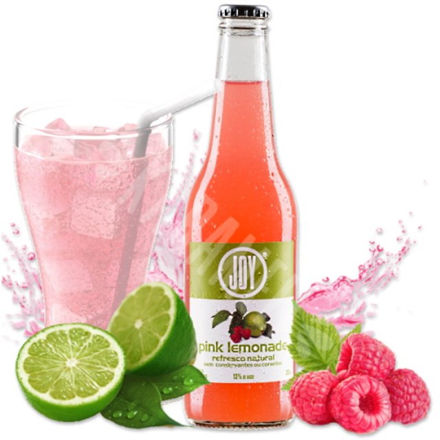 Refresco Natural Premium Suco Pink Lemonade - Joy