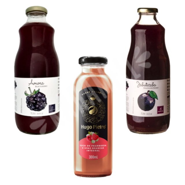 Kit 3 Sucos de Nectar de Frutas 100% Natural