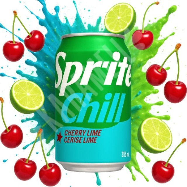 Refrigerante Sprite Chill Cherry Lime - Importado EUA
