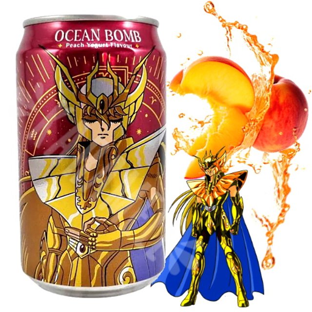 Refrigerante Cavaleiros Zodíaco Shaka Virgem Sabor Pêssego - Importado