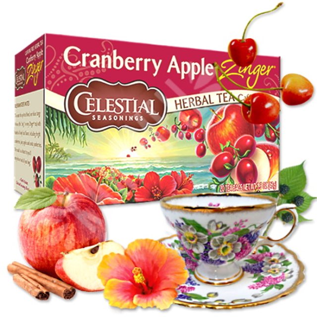 Herbal Tea Cranberry Apple Zinger - Chá Celestial - Importado EUA