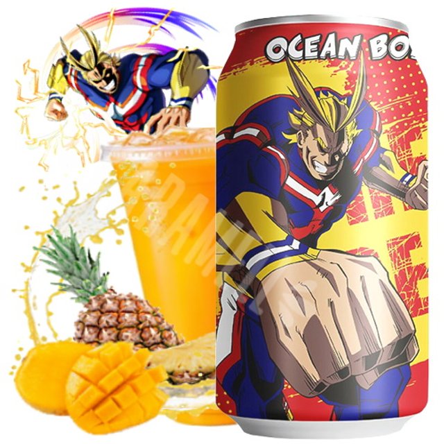 Refrigerante Boku no Hero Academy All Might Manga Abacaxi - Importado