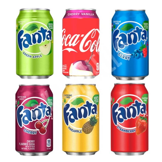 Box Cristal Mix N.08 - 5 Fantas & 1 Coca Cherry Vanilla - Importado