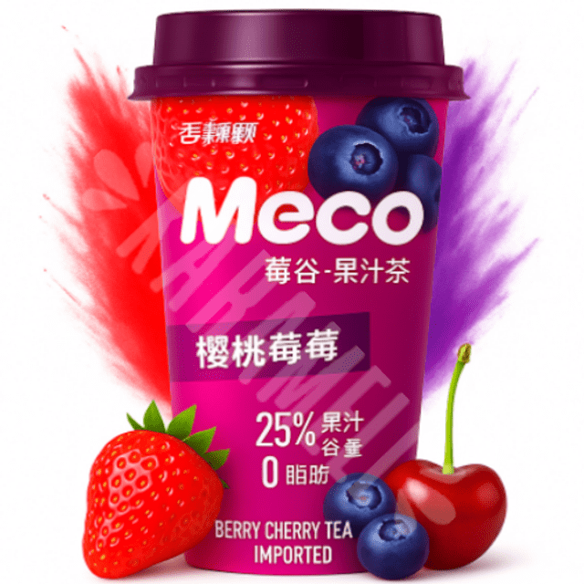 Meco Chá Bebida com Morango Cereja e Mirtilo - Importado