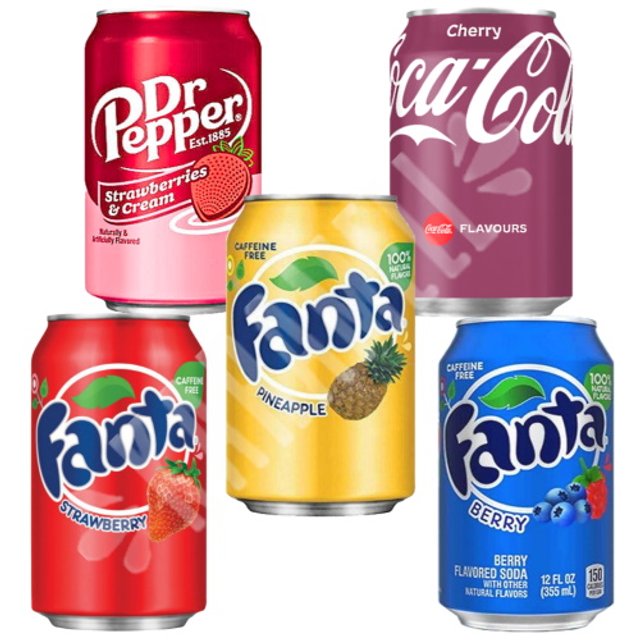 Kit Box 5 Refrigerantes - Fantas Coca Dr Pepper - Importado
