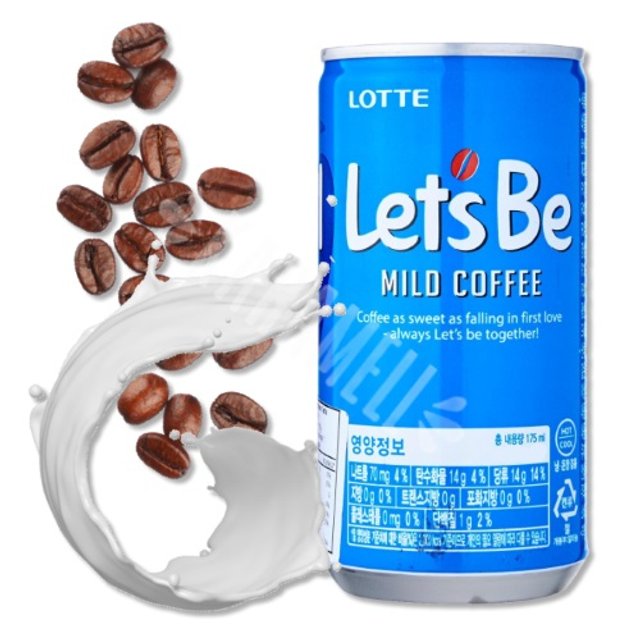 Bebida de Café Lets Be Mild Coffee - Lotte - Imporado Coreia