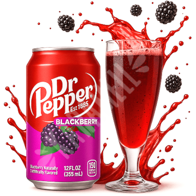 Refrigerante Dr Pepper BlackBerry - Importado EUA