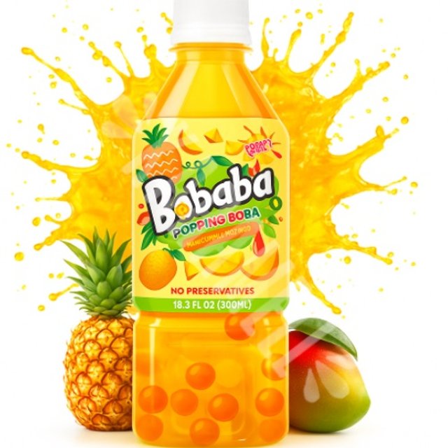 Chá Bobaba Popping Boba Pineapple Mango - Importado