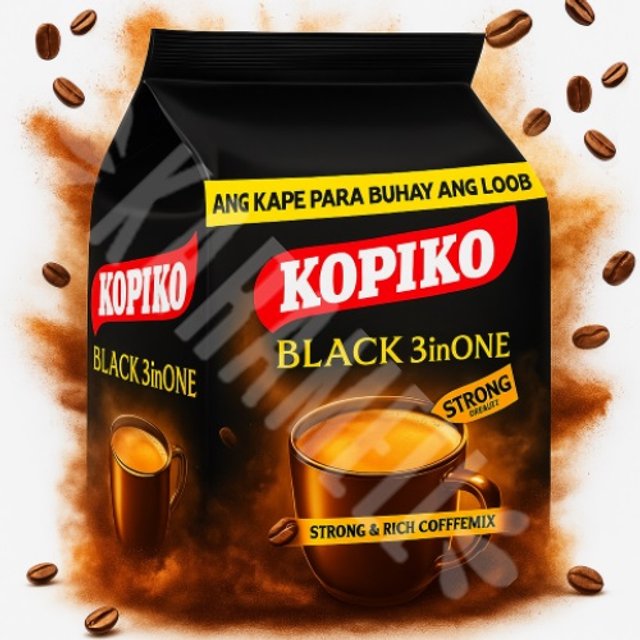 Café Instantâneo Kopiko Strong Black 3 In One - Importado Indonésia