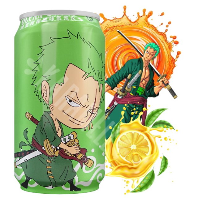 Refrigerante One Piece Zoro Sabor Limão e Mel - Importado