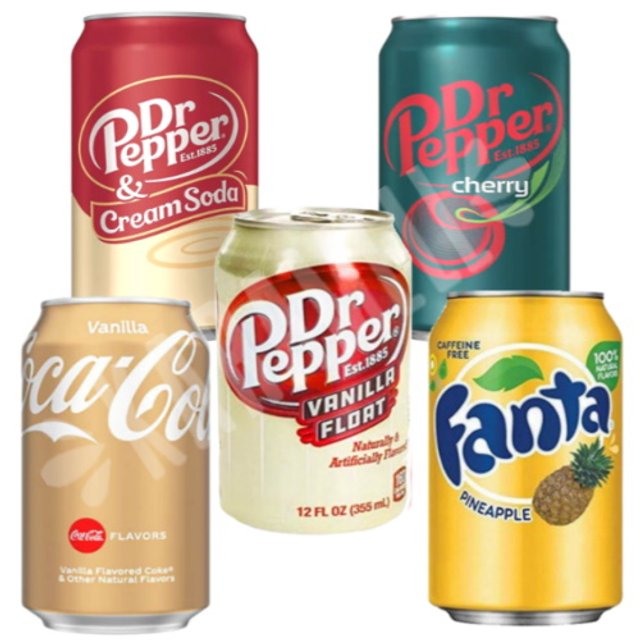 Kit Box 5 Refrigerantes Importados - Cocas Fantas Dr Peppers