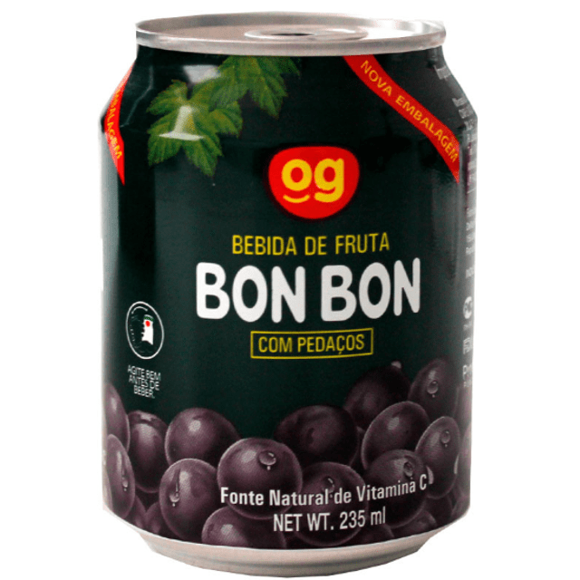 Sucos Importados - BonBon OG - Suco de Uva Com Pedacinhos de Uva Roxa