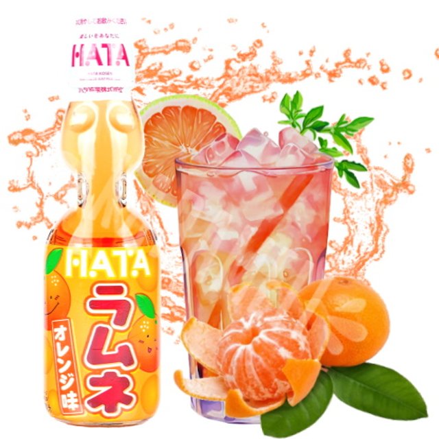 Refrigerante Ramune Sabor Tangerina Soda - Importado