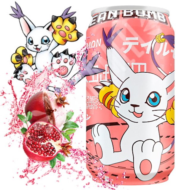 Refrigerante Digimon Tailmon - Sabor Romã- Importado