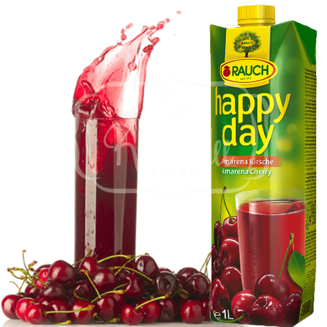 Happy Day Amarena - Suco Cereja Silvestre 1 Litro - Importado Hungria